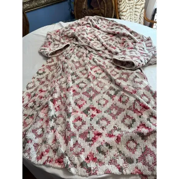 Stan Herman For Herbcraft Vintage Chenille Floral Robe Size Large - Picture 12 of 12